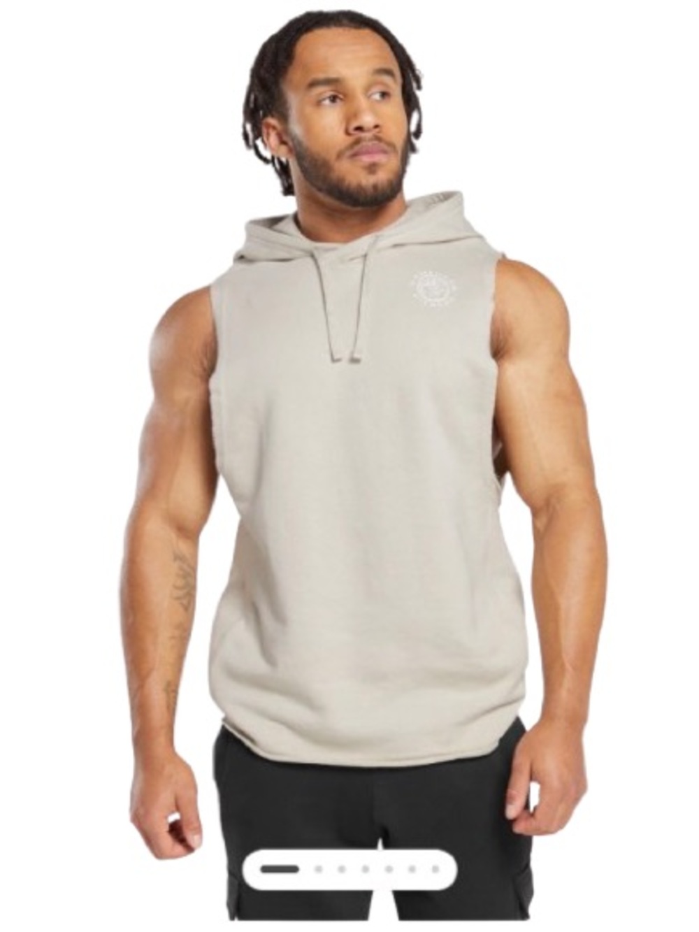 Gymshark Legacy Drop Arm Sleeveless Hoodie Slim Fit Size XL